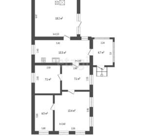 Дом 74м², 1-этажный, участок 4 сот.