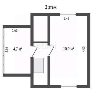 Дом 42м², 2-этажный, участок 6 сот.