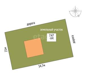 Дом 150м², 2-этажный, участок 747 сот.