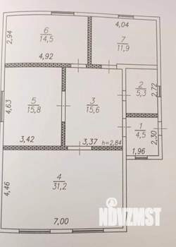 Дом 105м², 1-этажный, участок 6 сот.