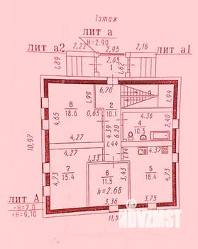 Коттедж 290м², 3-этажный, участок 9 сот.