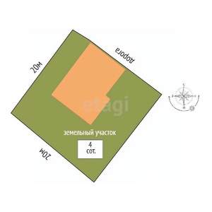 Дом 97м², 1-этажный, участок 4 сот.