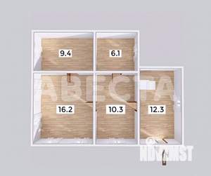 Дом 54м², 1-этажный, участок 3 сот.