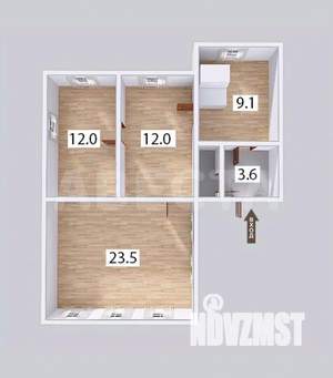 Дом 57м², 1-этажный, участок 4 сот.