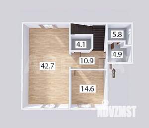 Дом 87м², 1-этажный, участок 6 сот.