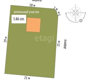 Дом 49м², 2-этажный, участок 6 сот.