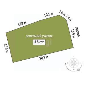 Дом 104м², 2-этажный, участок 5 сот.