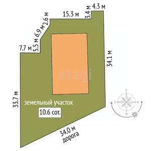Дом 230м², 1-этажный, участок 11 сот.
