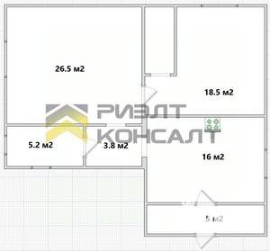 Дом 84м², 1-этажный, участок 6 сот.