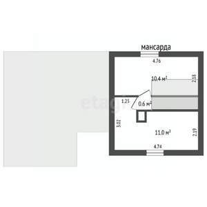 Дом 74м², 2-этажный, участок 4 сот.