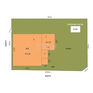 Дом 122м², 1-этажный, участок 6 сот.