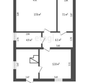 Дом 61м², 1-этажный, участок 3 сот.