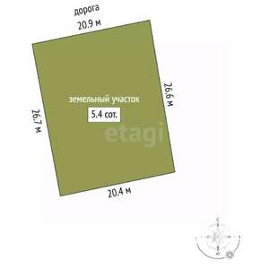 Дом 40м², 2-этажный, участок 5 сот.