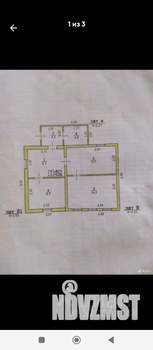 Дом 44м², 1-этажный, участок 2 сот.