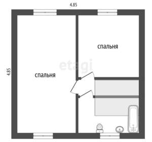 Дом 49м², 2-этажный, участок 6 сот.