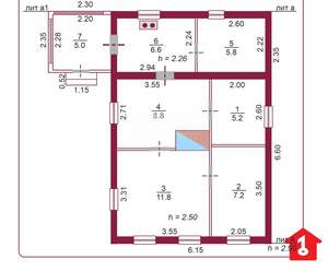 Дом 50м², 1-этажный, участок 4 сот.
