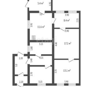 Дом 100м², 1-этажный, участок 9 сот.