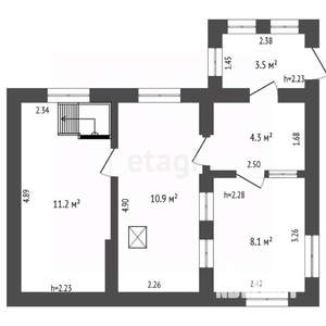 Дом 39м², 2-этажный, участок 6 сот.