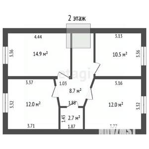 Дом 143м², 2-этажный, участок 5 сот.  