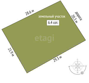 Дача 50м², 2-этажный, участок 6 сот.  