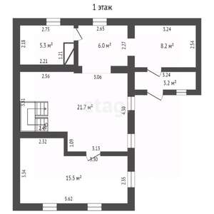 Дом 110м&sup2;, 2-этажный, участок 5 сот.  
