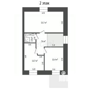 Дом 128м², 2-этажный, участок 3 сот.  