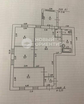 Дом 78м&sup2;, 1-этажный, участок 3 сот.  