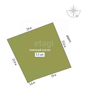 Дом 70м², 1-этажный, участок 6 сот.  