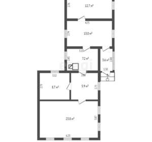 Дом 164м², 1-этажный, участок 13 сот.  