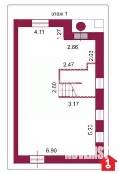 Дом 142м², 2-этажный, участок 4 сот.  