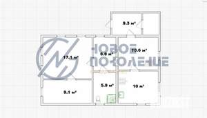 Дом 60м&sup2;, 1-этажный, участок 5 сот.  