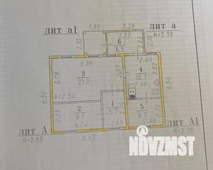 Дом 53м&sup2;, 1-этажный, участок 6 сот.  