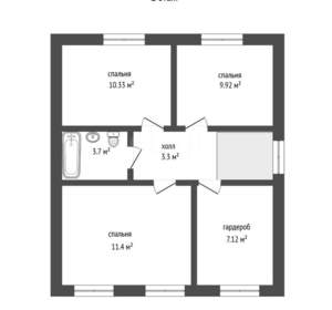 Дом 119м², 2-этажный, участок 8 сот.  