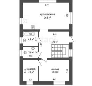 Дом 157м², 2-этажный, участок 5 сот.  