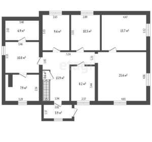 Дом 120м², 1-этажный, участок 392 сот.  