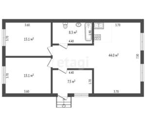Дача 84м², 1-этажный, участок 4 сот.  