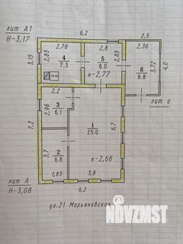 Дом 53м&sup2;, 1-этажный, участок 3 сот.  