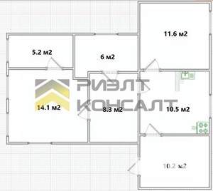 Дом 56м&sup2;, 1-этажный, участок 4 сот.  