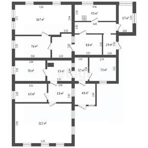 Дом 119м&sup2;, 1-этажный, участок 3 сот.  