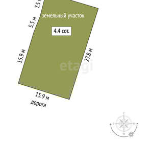 Дом 55м², 1-этажный, участок 4 сот.  