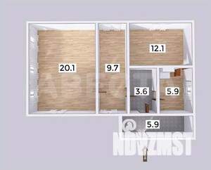 Дом 57м², 1-этажный, участок 5 сот.  