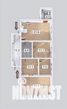 Дом 84м&sup2;, 1-этажный, участок 4 сот.  