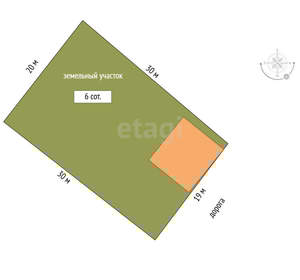 Дом 123м&sup2;, 2-этажный, участок 6 сот.  