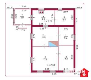 Дом 50м², 2-этажный, участок 4 сот.  