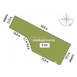 Дом 50м², 2-этажный, участок 8 сот.  