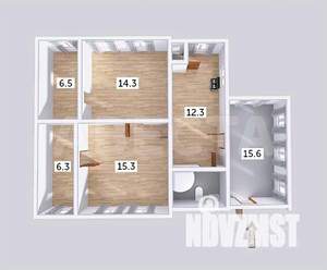 Дом 72м&sup2;, 1-этажный, участок 4 сот.  