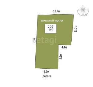 Дом 70м², 1-этажный, участок 4 сот.  