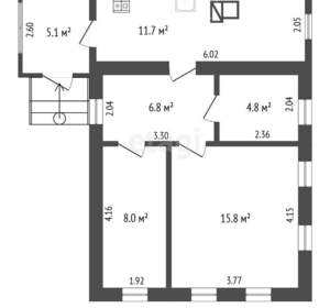 Дом 75м², 1-этажный, участок 5 сот.  