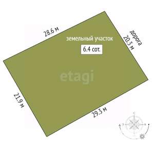 Дача 50м², 2-этажный, участок 6 сот.  