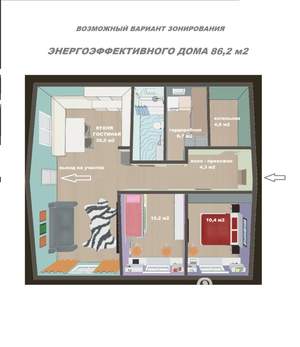 Дача 86м², 1-этажный, участок 7 сот.  